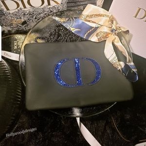 Dior "CD" trousse to crossbody bag black & blue